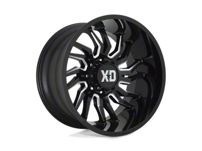 XD Tension Gloss Black Milled Wheel; 22x10; -18mm Offset