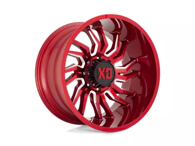 XD Tension Candy Red Milled Wheel; 22x10; -18mm Offset