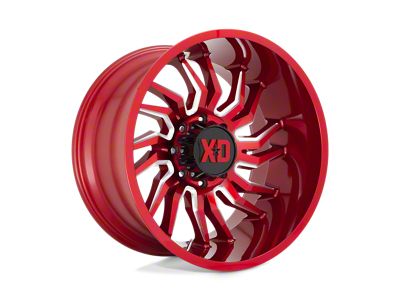 XD Tension Candy Red Milled Wheel; 22x12; -44mm Offset