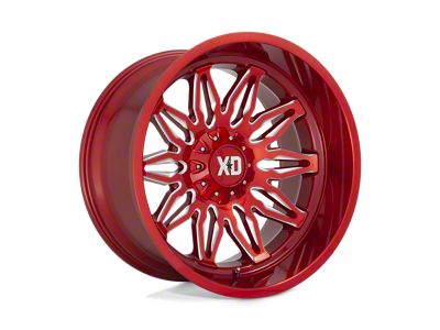 XD Gunner Candy Red Milled Wheel; 20x10; -18mm Offset