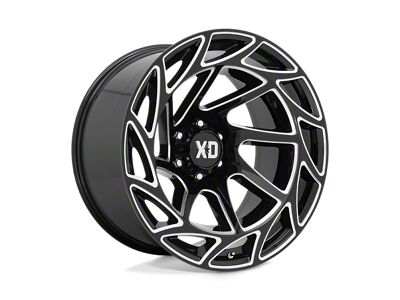 XD Onslaught Gloss Black Milled Wheel; 22x12; -44mm Offset