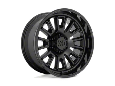 XD Rover Satin Black with Gloss Black Lip Wheel; 22x12; -44mm Offset; 6x139.7mm Bolt Pattern; 106.10mm Hub Bore