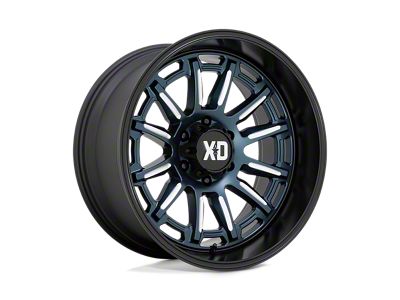 XD Phoenix Metallic Blue Milled with Black Lip Wheel; 20x10; -18mm Offset