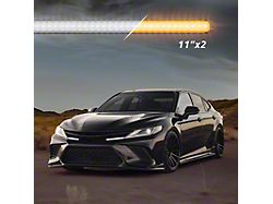 XK Glow 11-Inch Switchback Grille Lights with Start-up Animation and Sequential Turn Signals (Universal; Some Adaptation May Be Required)
