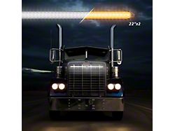 XK Glow 22-Inch Switchback Grille Lights with Start-up Animation and Sequential Turn Signals (Universal; Some Adaptation May Be Required)