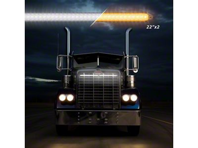 XK Glow 22-Inch Switchback Grille Lights with Start-up Animation and Sequential Turn Signals (Universal; Some Adaptation May Be Required)
