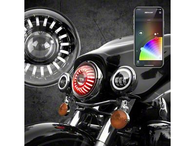 XK Glow 2pc 7in RGB Jeep JK TJ Headlight Kit - 7IN-JP-KIT-DM