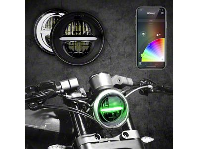 XK Glow Black Bezel 5.75in XKchrome LED headlight - XK-5IN-KIT-B