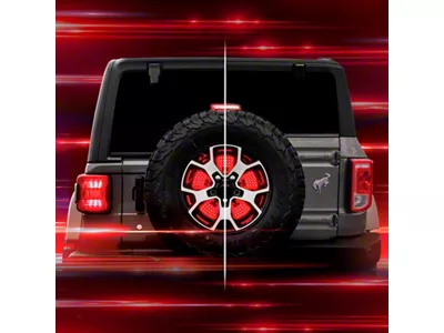 XK Glow 5th Wheel Light w/ Brake; Running; Reverse (Bronco)