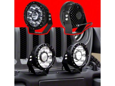 XK Glow Combo Beam Offroad Round Work Light Kit 2pc - XK066007