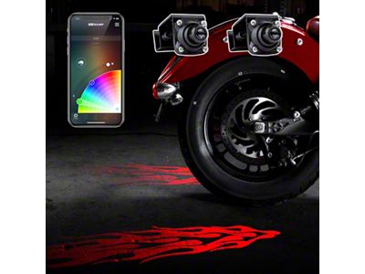 XK Glow Curb FX Bluetooth XKchrome App Waterproof LED Projector - XK-CFX-STA-FLAME