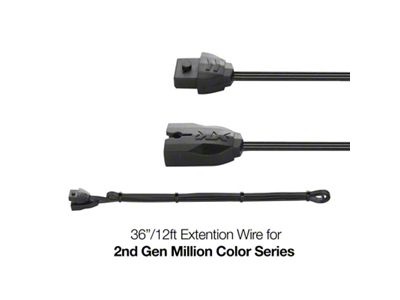 XK Glow Extension Wire for Million Color Series 2nd Gen - XK-3P-WIRE-36