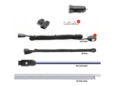 XK Glow Fiber Optic Roll 3pc LED Head XKchrome App - XK-FO-STA