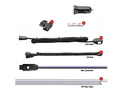 XK Glow Fiber Optic LED Accent Light Kit; 2-Piece 6-Foot (Universal; Some Adaptation May Be Required)