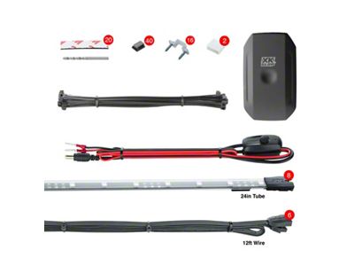 XK Glow New Style 8x24In Tubes XKchrome Car Standard Kit - KS-Car-Standard-DM