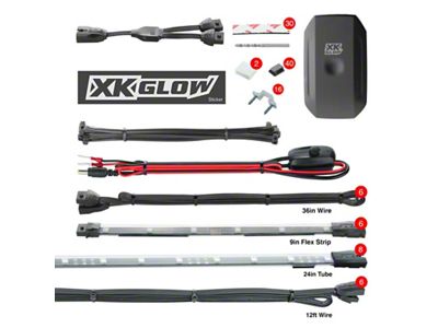 XK Glow New Style Strips Car Kit w/ Dual-Mode - KS-Car-Advance-DM