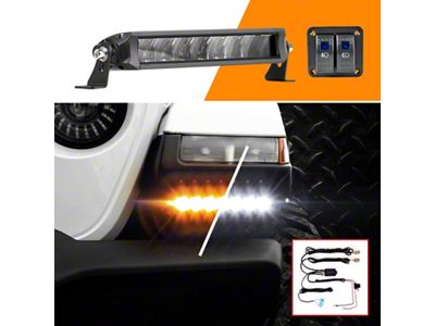 XK Glow Razor Light Bar Fog + Strobe Kit 10in - XK064010-FS-KIT