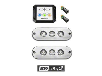 XK Glow RGB LED UNDERWATER LIGHT KIT FOR BOAT 2PC - XK075002-KIT