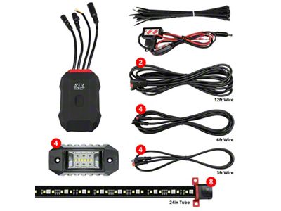 XK Glow RGBW Addressable LED Underglow Kits Advanced XKalpha App - AP-CAR-ADV
