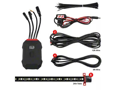 XK Glow RGBW Addressable LED Underglow Kits Standard XKalpha App - AP-CAR-STA