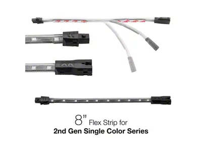XK Glow Single Color 8in Flex Strip Single Color RED - XK-2P-S-8-R