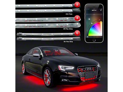 XK Glow Strip Million Color App Undercar Kit 8x24In - KS-Car-Pro