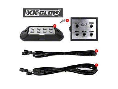 XK Glow Strobe Pod Lights w/ Traffic Modes Ultra Bright - XK052001-4R