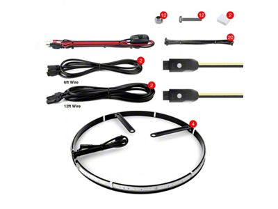 XK Glow Wheel Ring Light Kit App controlled w/ - XK-WHEEL-KIT