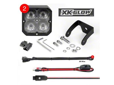 XK Glow 20w LED Cube Light w/ RGB Accent - XK065001-D-KIT