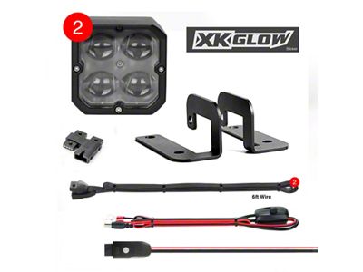 XK Glow 20w LED Cube Light w/ RGB Accent - XK065001-FO-KIT