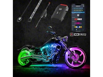 XK Glow Advanced App Control LED Whip Light Kit - XK-WHIPB-STA