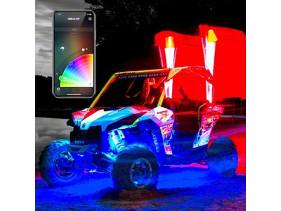 XK Glow Advanced App Control LED Whip Light Kit - XK-WHIPC-ADV