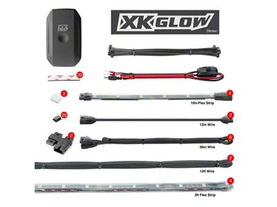XK Glow Boat Strip Advanced Kit w/ Dual-Mode Dash - XK-BOAT-STA-DM
