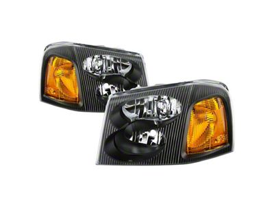 Xtune 02-09 GMC Envoy OEM Style Headlights - Black HD-JH-GEN02-AM-BK - 9042652