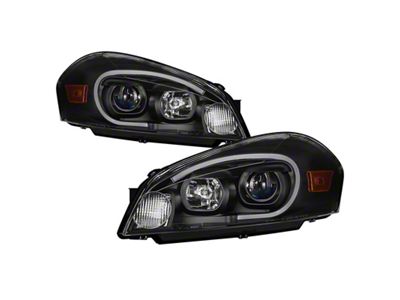 Xtune 06-13 Chevrolet Impala LED Light Bar Headlights - Black - 9042232