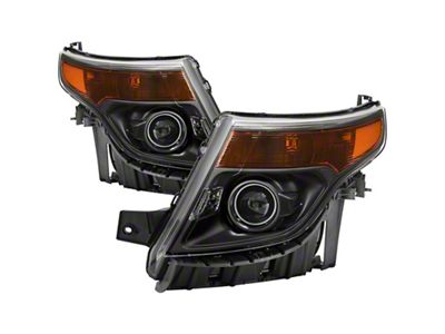 Xtune 11-15 Ford Explorer OEM Style Halogen Headlights - Black - 9042416
