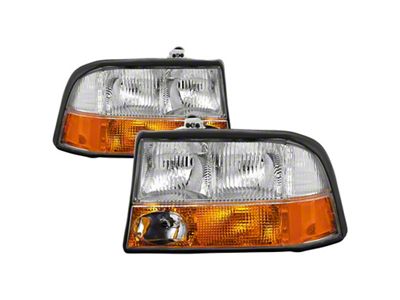 Xtune 98-01 GMC Jimmy S15 w/Fog Lights OEM Headlights w/Amber - 9042690
