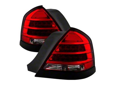 Xtune 98-11 Ford Crown Victoria LED Tail Lights -Red Clear - 9032868
