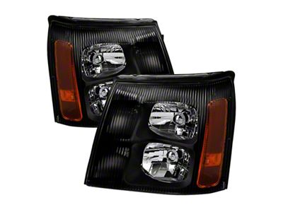 Xtune Cadillac Escalade Halogen Only 2002 OEM Style Headlights Black - 9029578