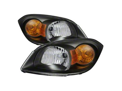 Xtune Chevy Cobalt 05-10 Crystal Headlights Black HD-JH-CCOB05-AM-BK - 5079794