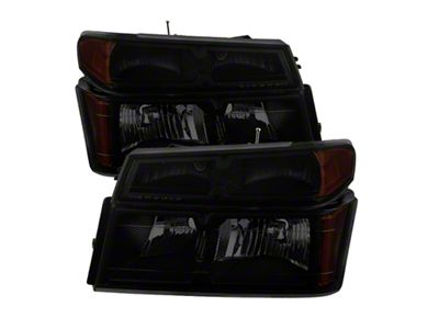 Xtune Chevy Colorado 04-12 OEM Headlights w/ Bumper Lights Black - 9032134