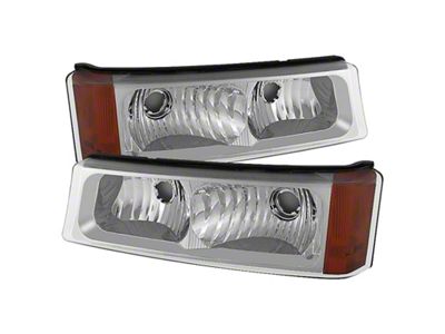 Xtune Chevy Silverado 03-06 Bumper Lights Amber Reflector Chrome CBL-JH-CSIL03-AM-E - 5079299