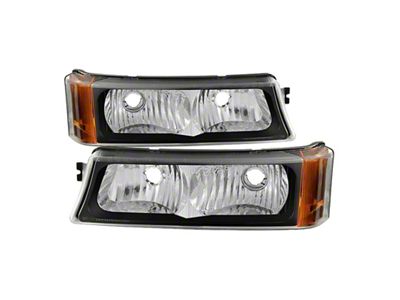 Xtune Chevy Silverado 03-06 LED Bumper Lights Black CBL-JH-CSIL03-AM-BK - 5079305