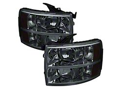 Xtune Chevy Silverado 07-13 Crystal Headlights Smoked HD-JH-CS07-AM-SM - 5077349