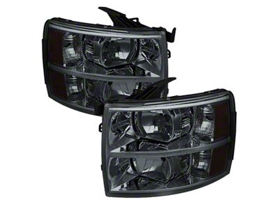 Xtune Chevy Silverado 07-13 Crystal Headlights Smoked HD-JH-CS07-AM-SM - 5077349