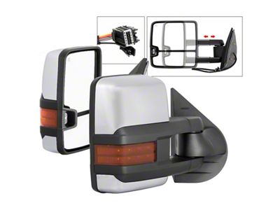 Xtune Chevy Silverado 07-13 Heated Amber LED Signal Mirrors Chrome - 9936760