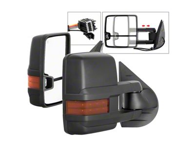 Xtune Chevy Silverado 07-13 Heated Amber LED Signal Telescoping Mirrors - 9936692