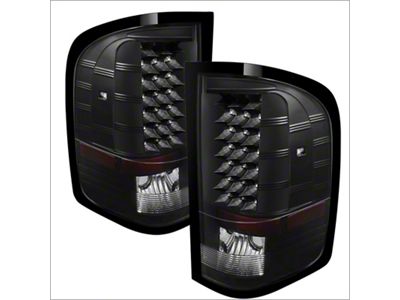 Xtune Chevy Silverado 07-13 LED Tail Lights Black ALT-JH-CS07-LED-BK - 5073716