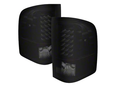 Xtune Chevy Silverado 07-13 LED Tail Lights Black Smoke ALT-JH-CS07-LED-BKSM - 5077493
