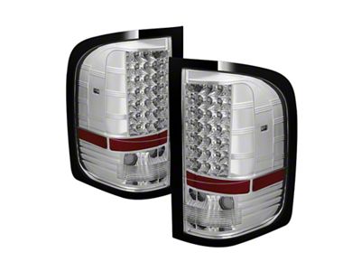 Xtune Chevy Silverado 07-13 LED Tail Lights Chrome ALT-JH-CS07-LED-C - 5073709
